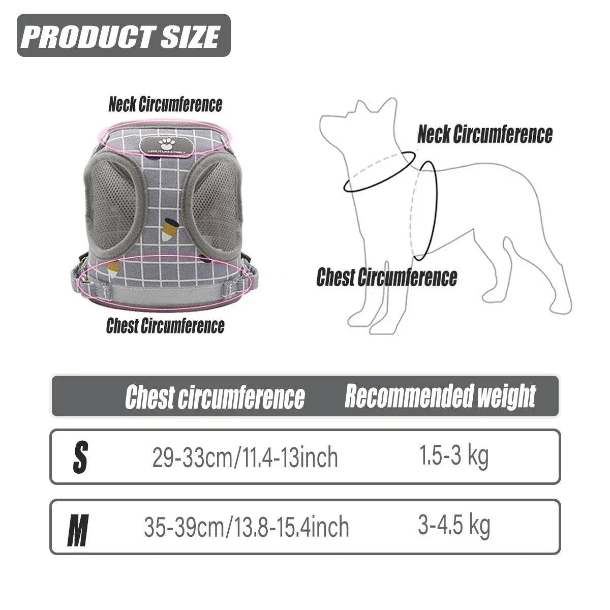 Grey Kitten Dog Cat Walking Harness Lead Leash Collar Pet Vest Mesh