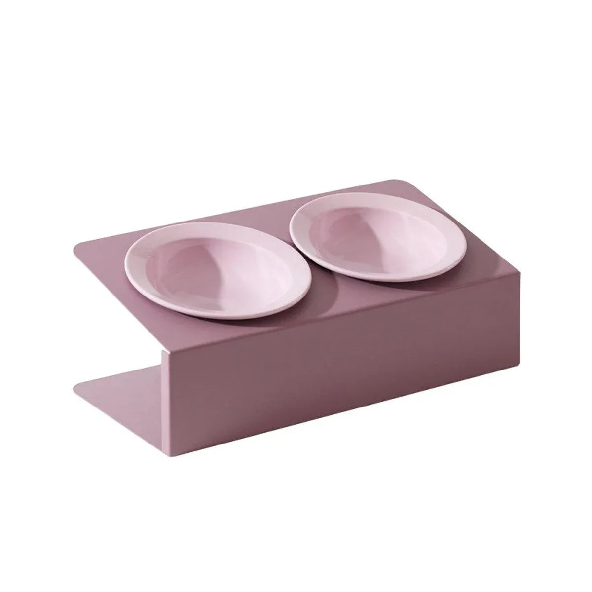 Ceramic Slanted Double Pet Bowl Cat Dog Food Water Bowl Non-Slip
