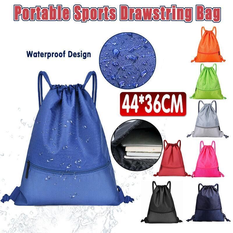 Backpack Sport Pack String Tote Gym Bag Cinch Sack School