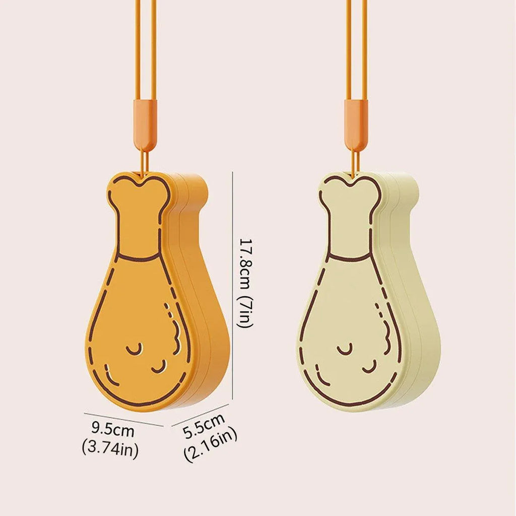 Aimall Dual Purpose Pet Water Bottle and Feeder, Orange or White, with its measurements marked