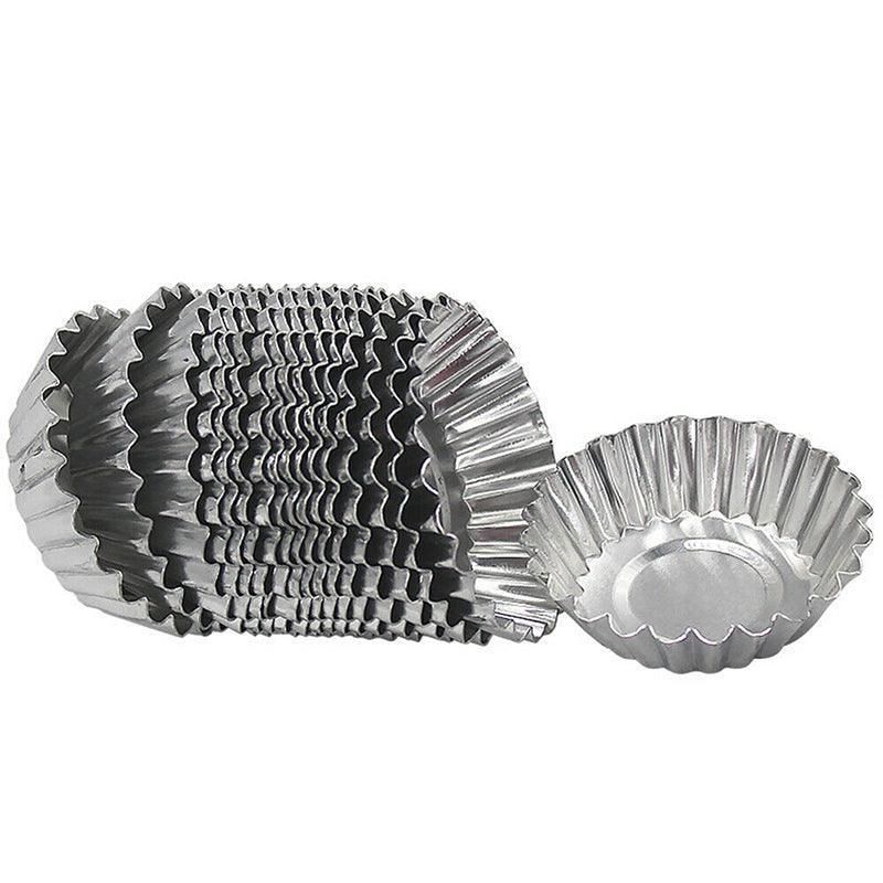 Aluminium Egg Tart Moulds, 7 cm, Pack of 20