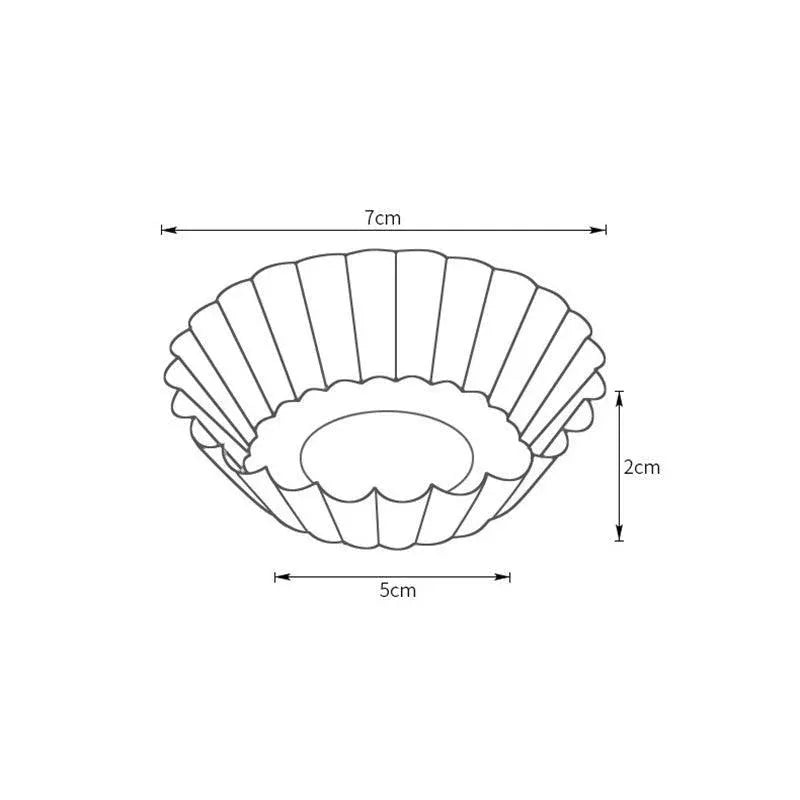 Aluminium Egg Tart Moulds, 7 cm, Pack of 20