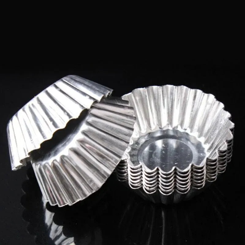 Aluminium Egg Tart Moulds, 7 cm, Pack of 20