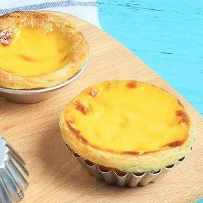 Aluminium Egg Tart Moulds, 7 cm, Pack of 20