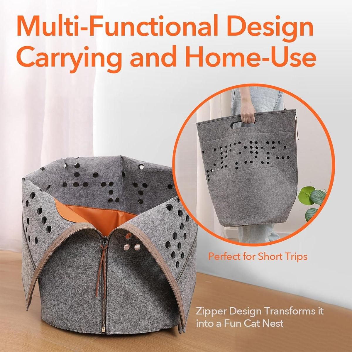 Portable Felt Cat Nest Soft Pet Bed Cat Cave