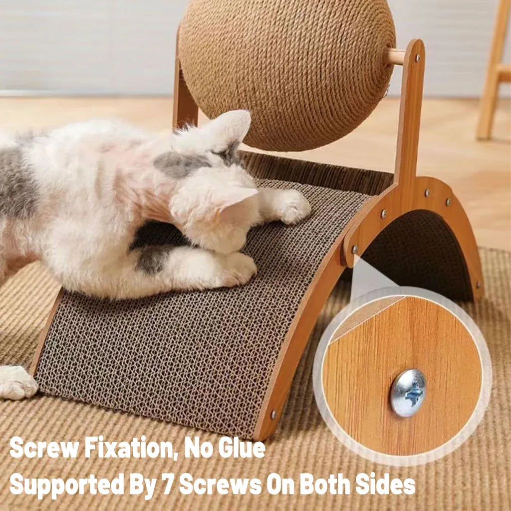 Ferris Wheel Cat Toy Standing Cat Grab Ball Scratch Board Kitten