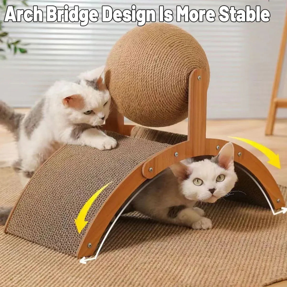 Ferris Wheel Cat Toy Standing Cat Grab Ball Scratch Board Kitten