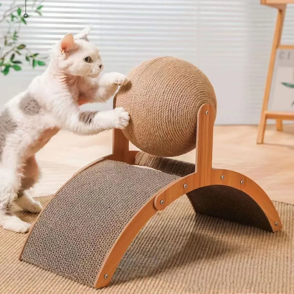 Ferris Wheel Cat Toy Standing Cat Grab Ball Scratch Board Kitten