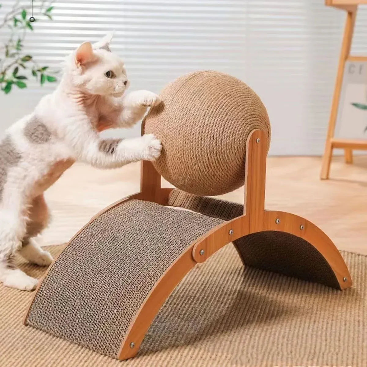 Ferris Wheel Cat Toy Standing Cat Grab Ball Scratch Board Kitten