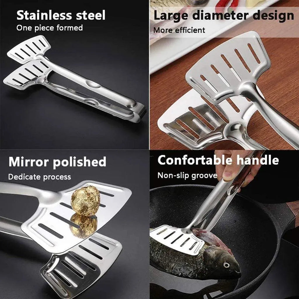 Stainless Steel Kitchen Tongs, Set of 3