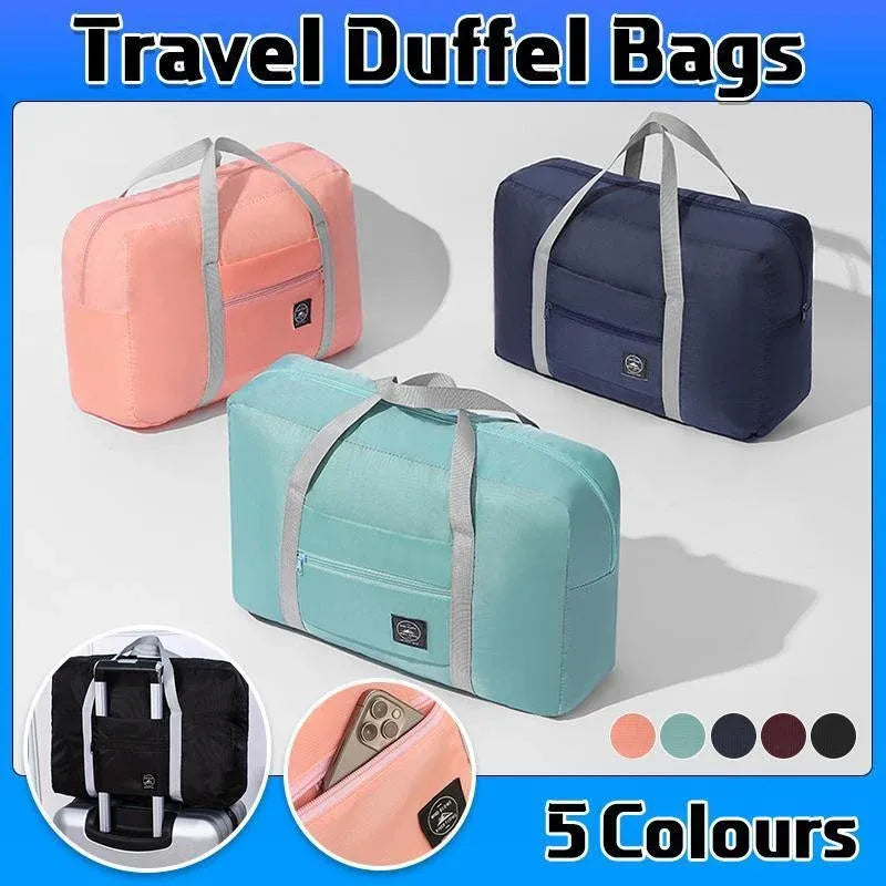Foldable Oxford Travel Duffel Bag with Trolley Sleeve