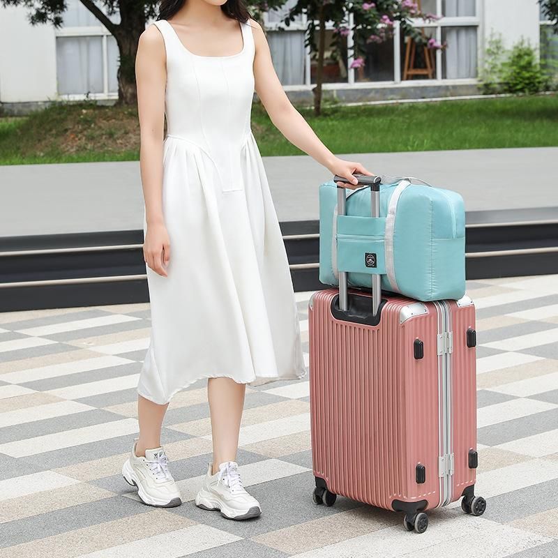 Foldable Oxford Travel Duffel Bag with Trolley Sleeve