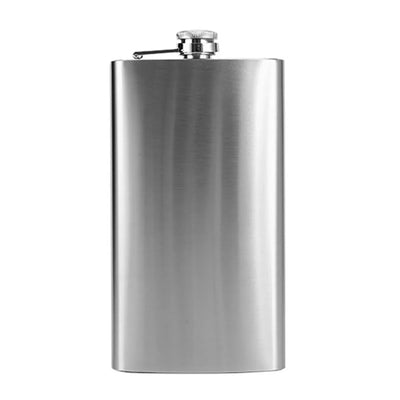 Stainless Steel Hip Flask with Screw Cap, 12 oz
