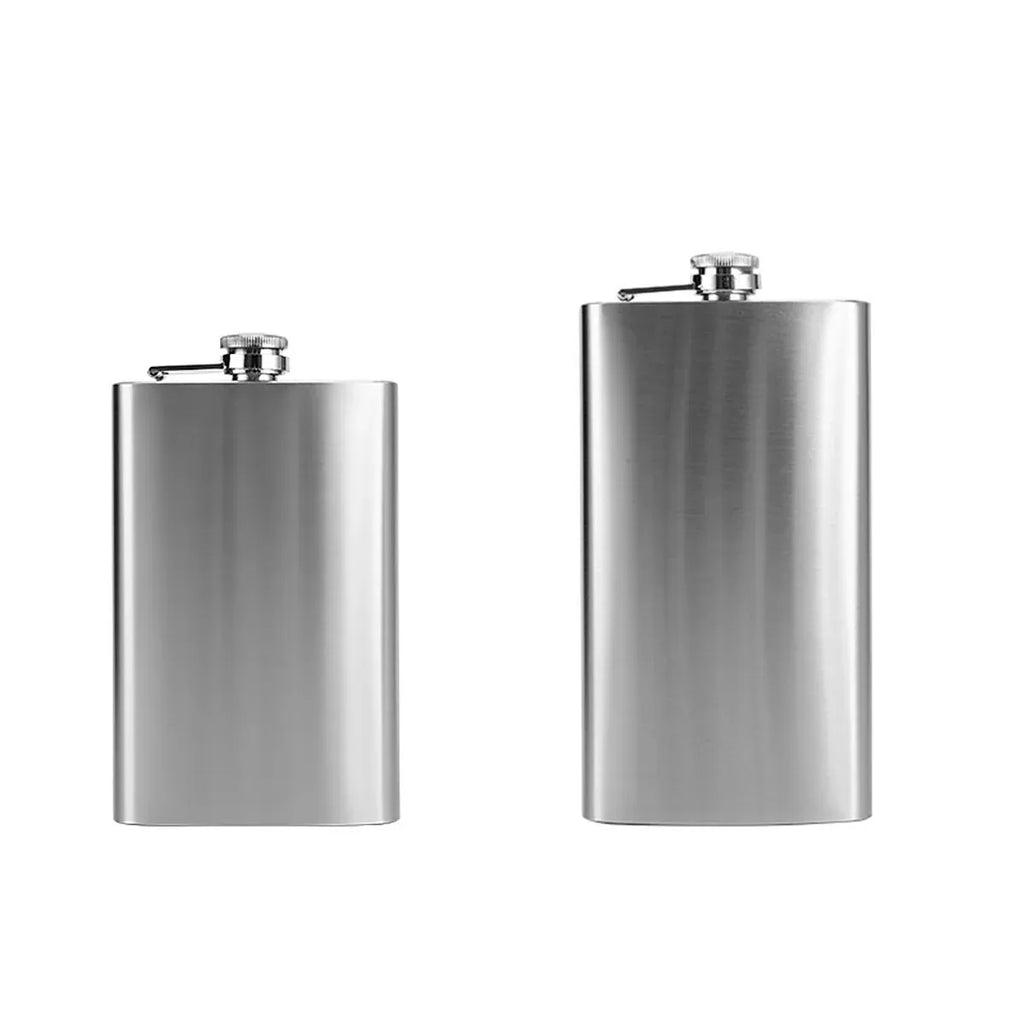 Stainless Steel Hip Flask with Screw Cap, 12 oz
