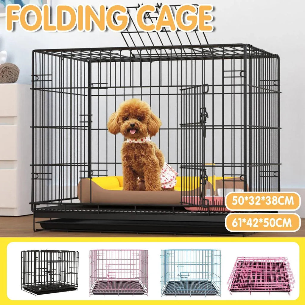Metal Dog Crate Pet Cage with Divider