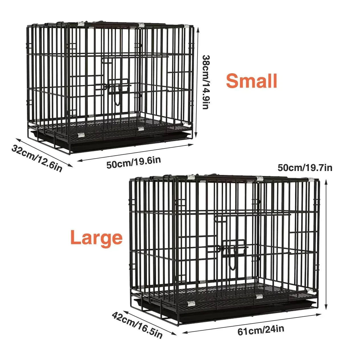 Metal Dog Crate Pet Cage with Divider