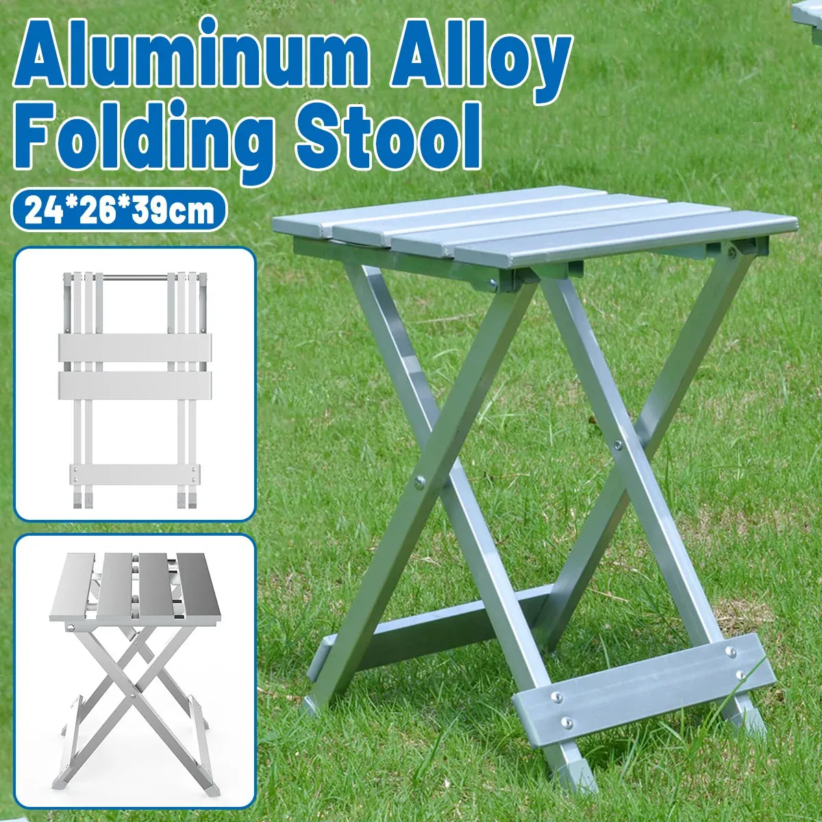 Lightweight Aluminum Alloy Folding Stool Portable for Camping