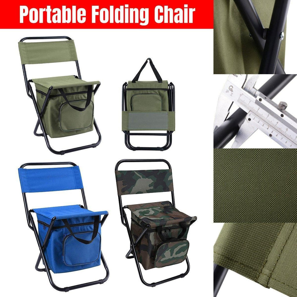 Folding Camping Chair with Storage Bag Lightweight Portable Outdoor