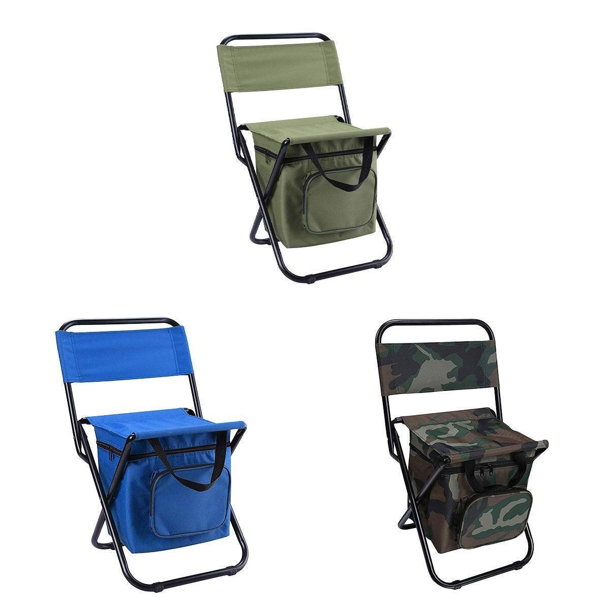 Folding Camping Chair with Storage Bag Lightweight Portable Outdoor