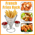 Metal French Fries Serving Basket, 10 x 14.5 cm