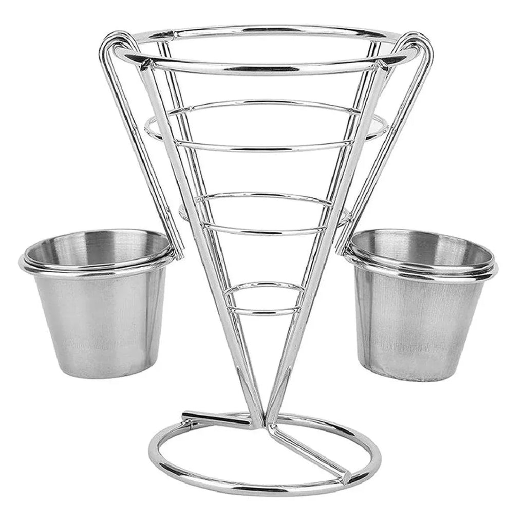 Metal French Fries Serving Basket, 10 x 14.5 cm