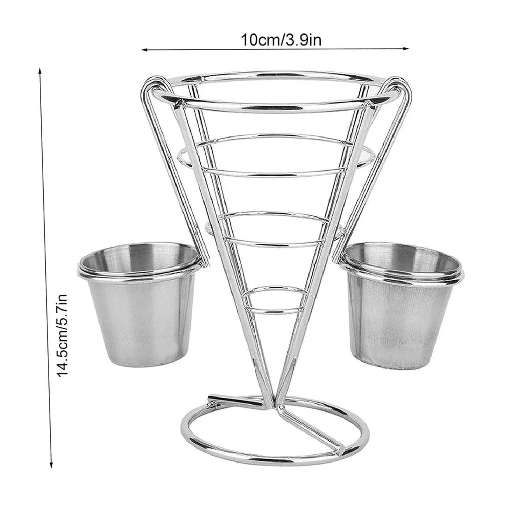 Metal French Fries Serving Basket, 10 x 14.5 cm