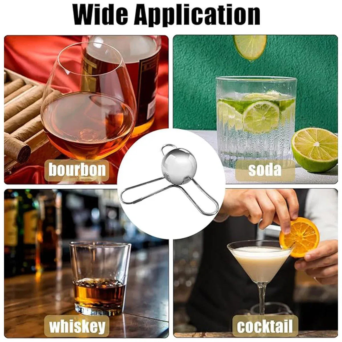 3/4 Forks Stainless Steel Ice Balls Reusable Spherical Whisky