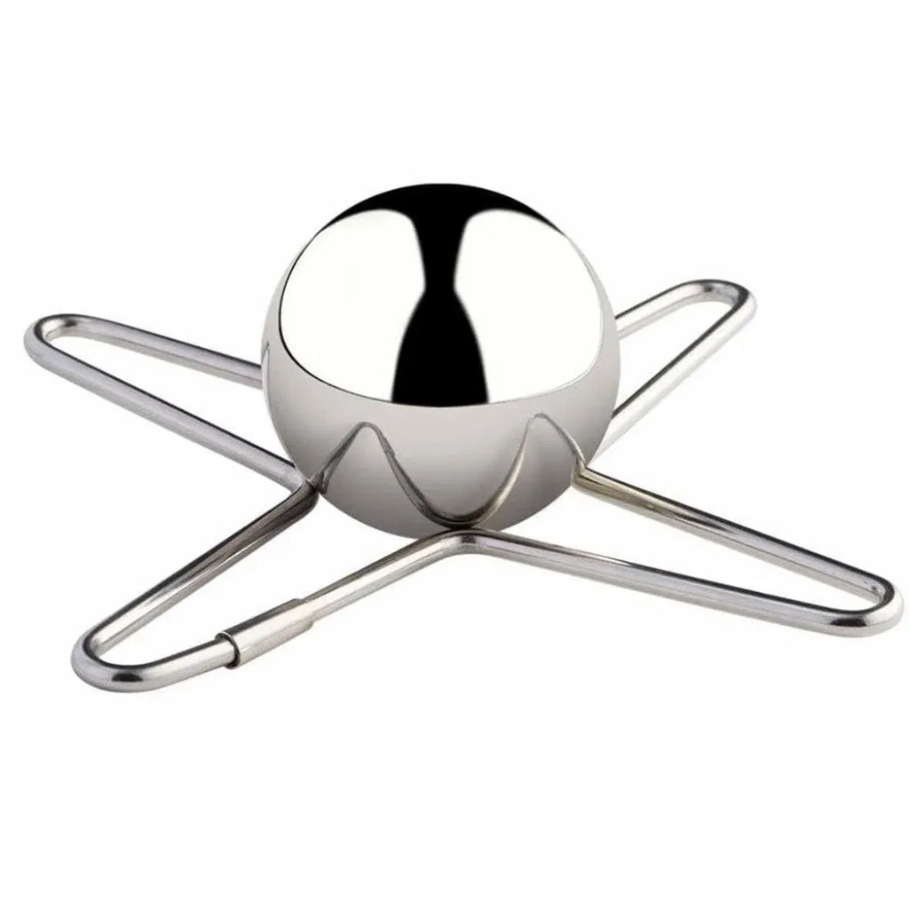 Stainless Steel Ice Ball with 4-Prong Stand, 4 cm