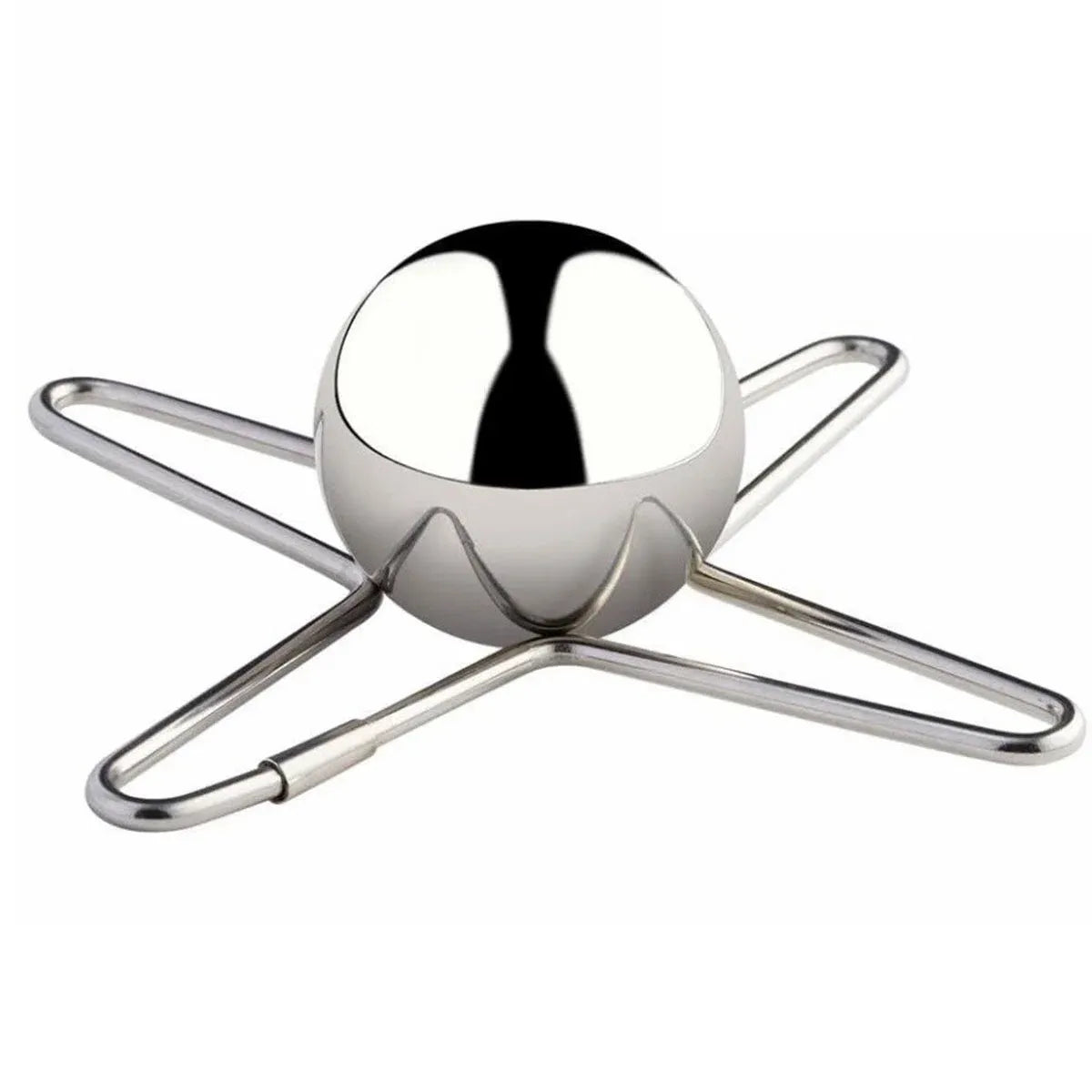 Stainless Steel Ice Ball with 4-Prong Stand, 4 cm