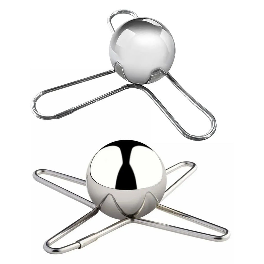 Stainless Steel Ice Ball with 4-Prong Stand, 4 cm
