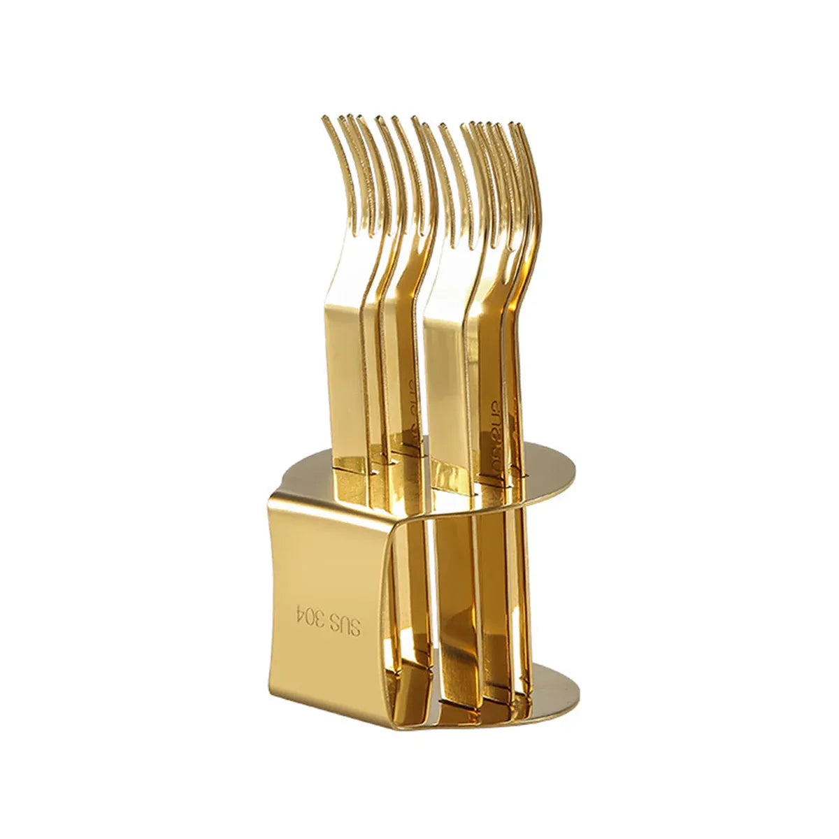Elegant 304 Stainless Steel Fruit Forks Set of 6 For Home Dessert