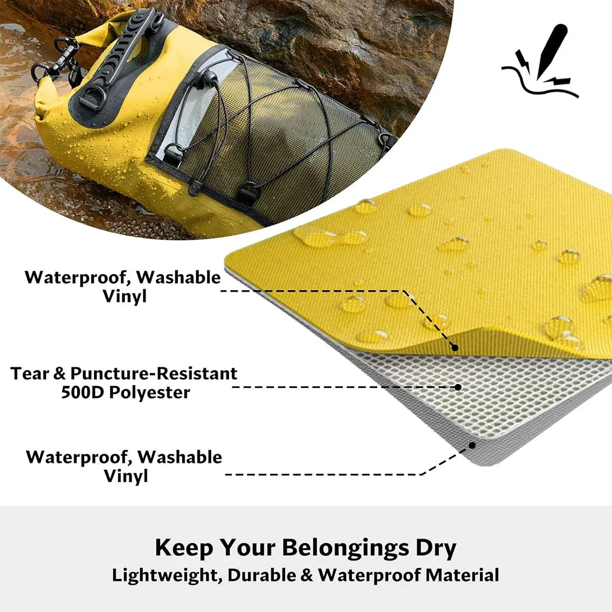 Outdoor Waterproof Dry Bag Roll Top Sack Rafting Swimming Hiking