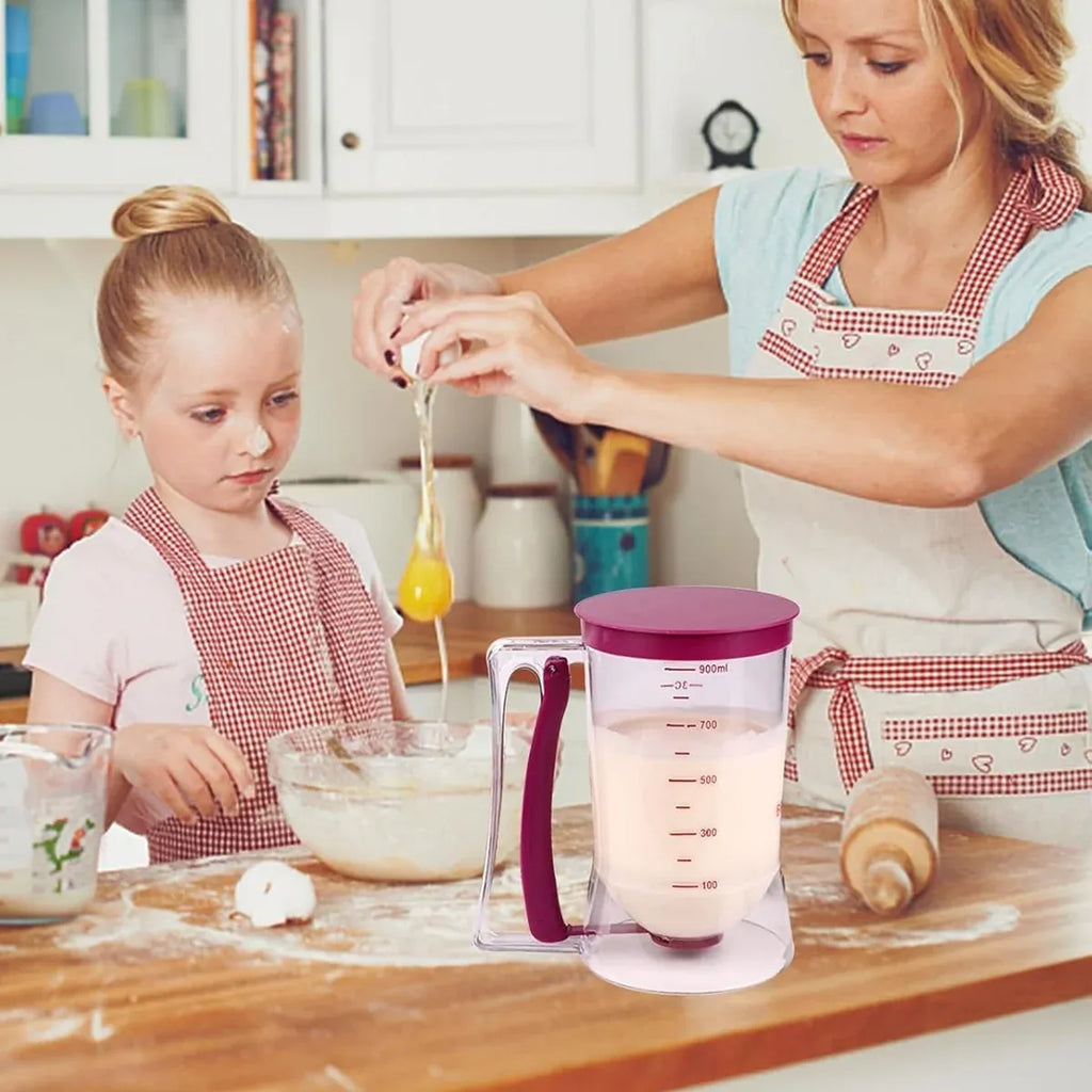 Batter Dispenser Measuring Jug with Lid, 990 ml