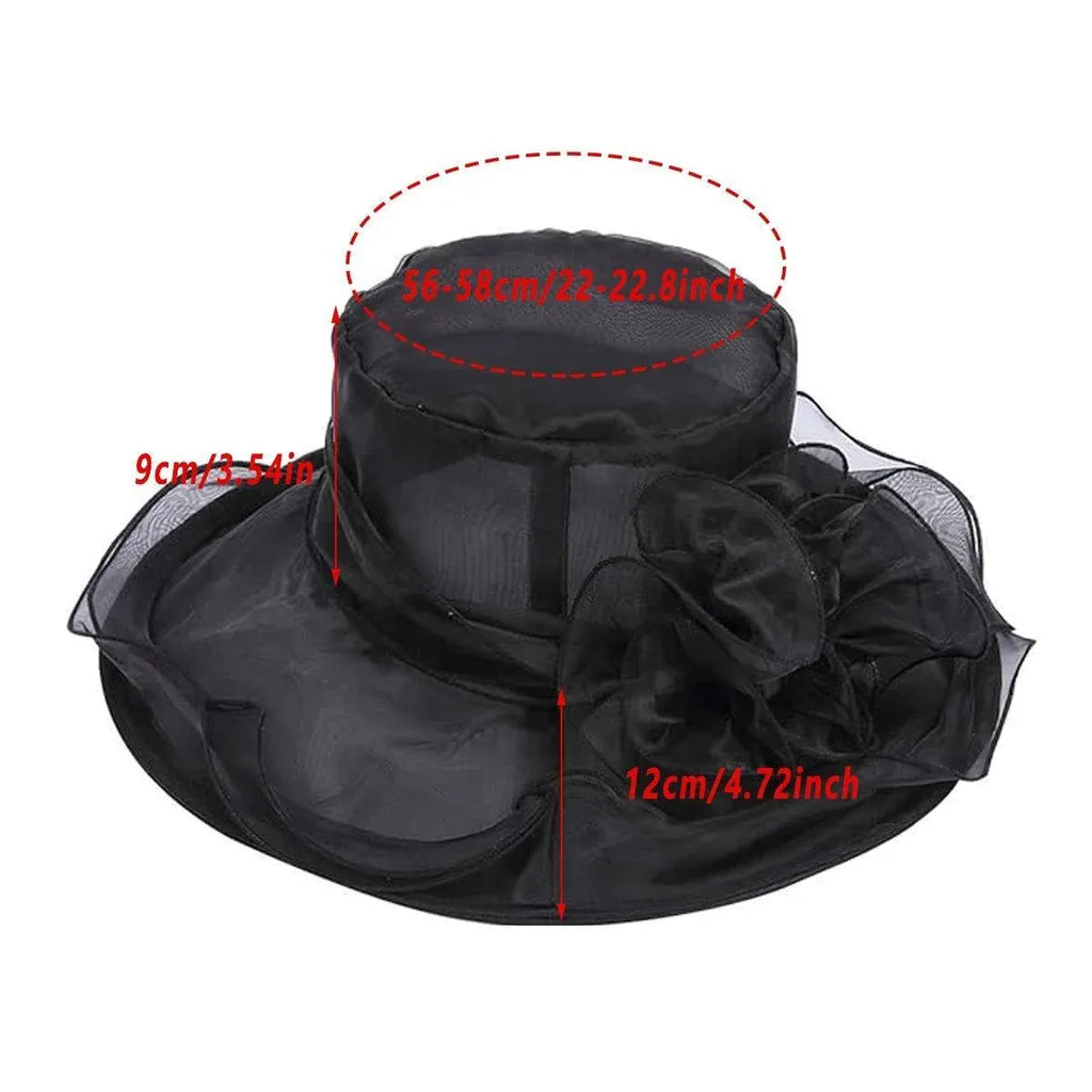 Ladies Large Brim Sun Hat Lightweight Bowler Hat Summer Beach