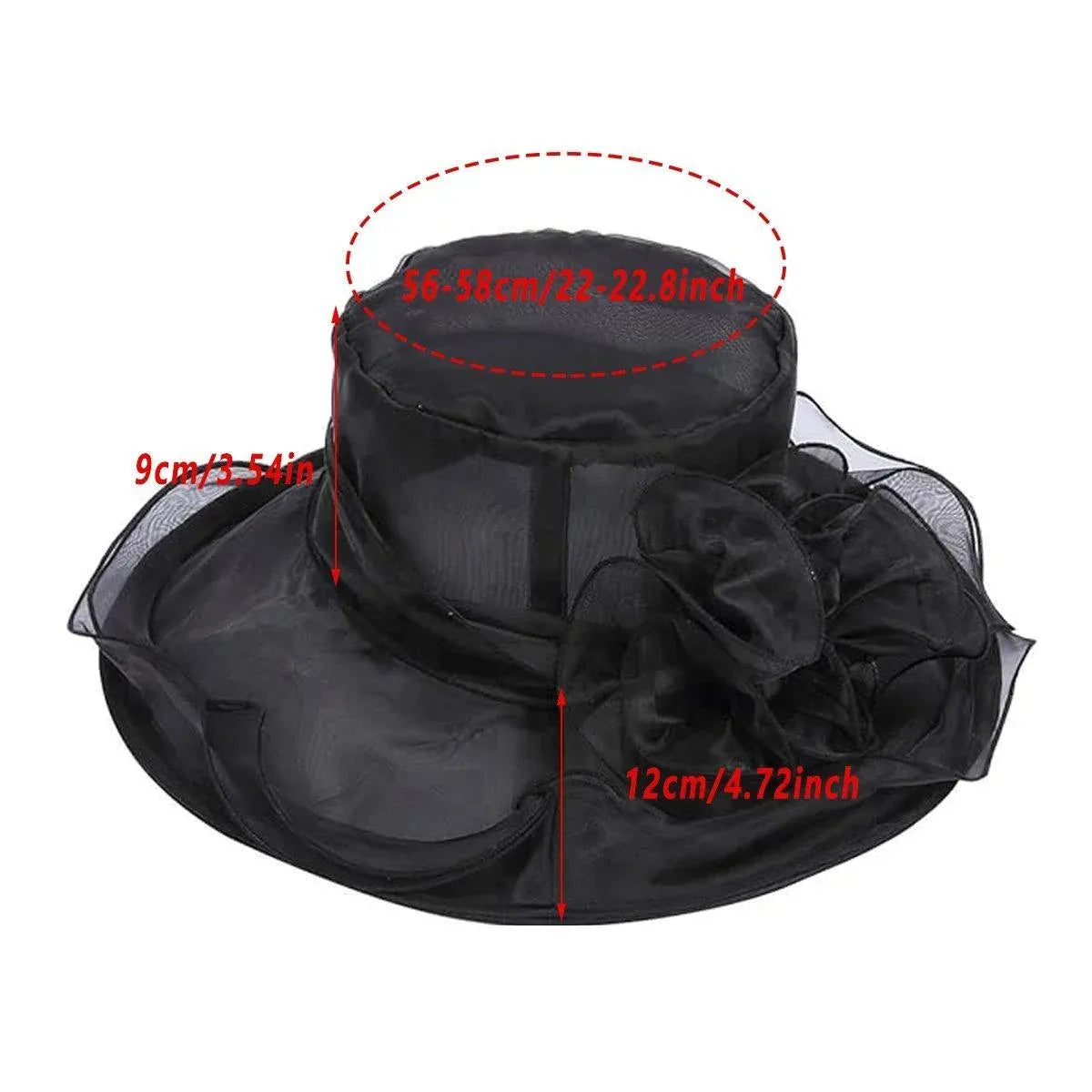 Ladies Large Brim Sun Hat Lightweight Bowler Hat Summer Beach