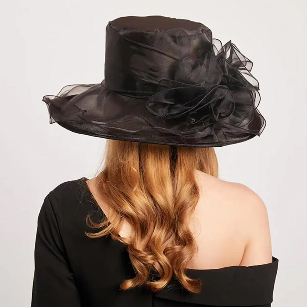 Ladies Large Brim Sun Hat Lightweight Bowler Hat Summer Beach