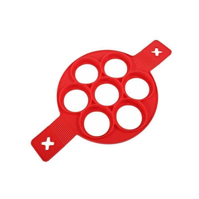 Silicone Non-Stick Pancake and Egg Maker, Red