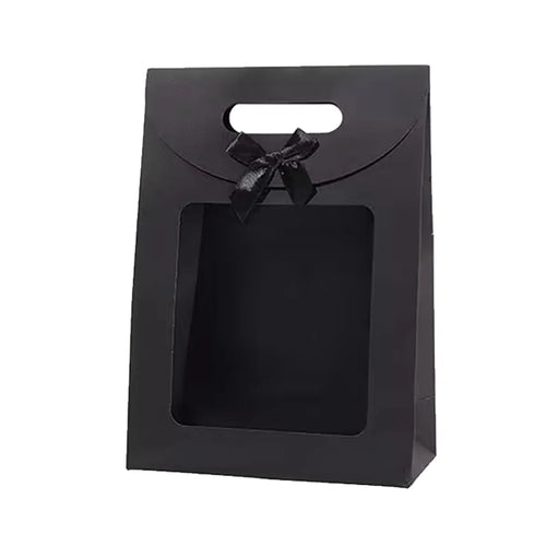 24PCS Bow Gift Boxes with Clear Window Aesthetic for Candy Gift Packaging Use - M