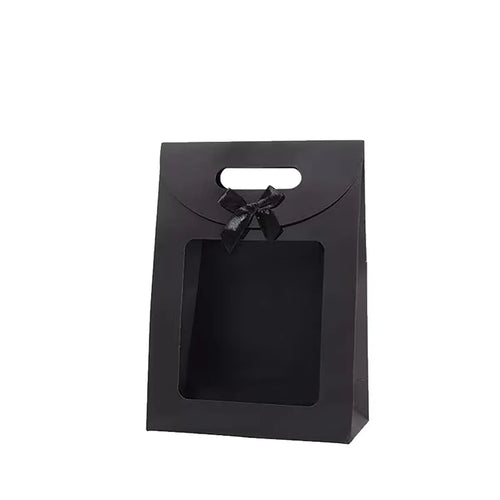 24PCS Bow Gift Boxes with Clear Window Aesthetic for Candy Gift Packaging Use - S