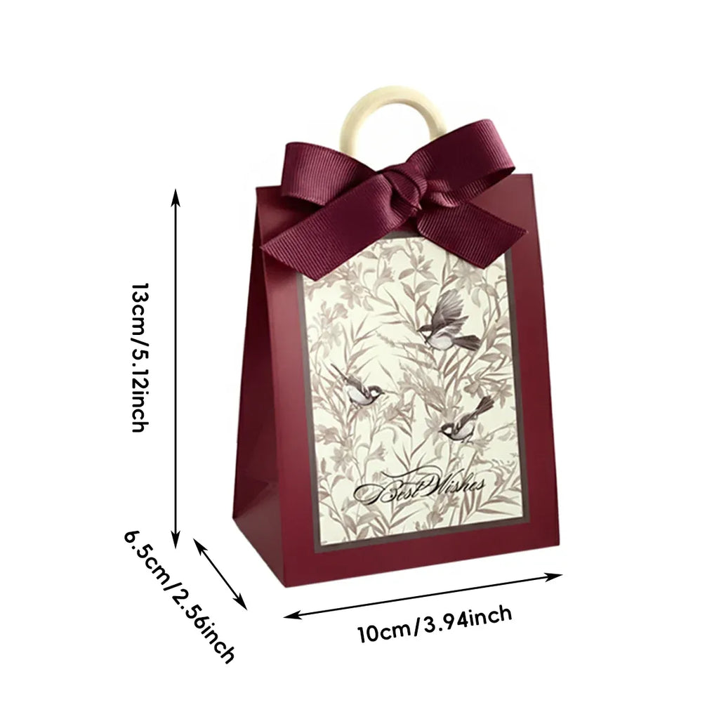 50PCS Gift Bags 3 Colours Aesthetic French Forest Theme Party Packing Bags - Green
