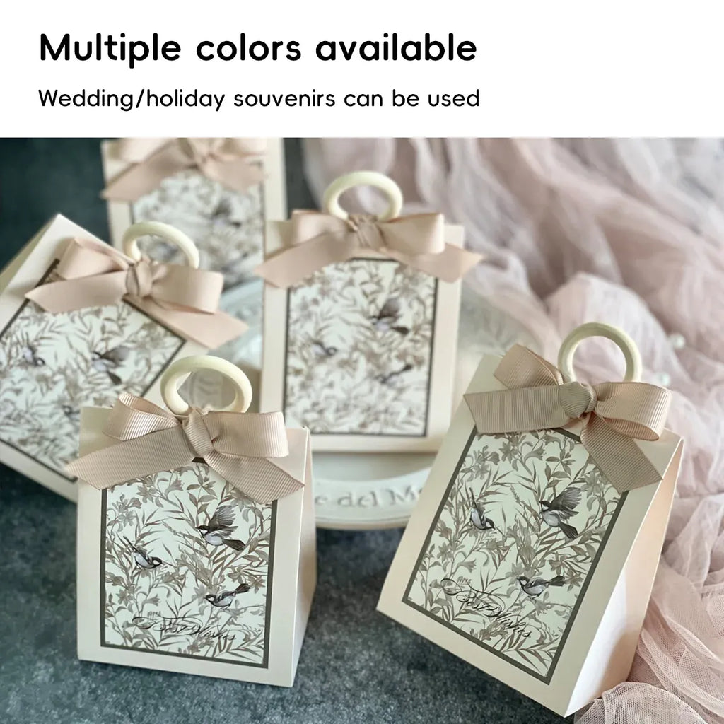50PCS Gift Bags 3 Colours Aesthetic French Forest Theme Party Packing Bags - Green