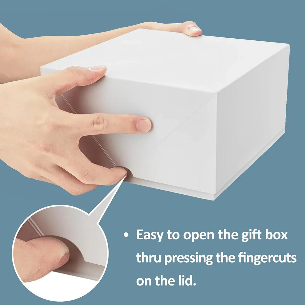 10Pcs Kraft Gift Boxes Set with Jute Rope 8x8x4 Inch Party Favour Packaging - Kraft