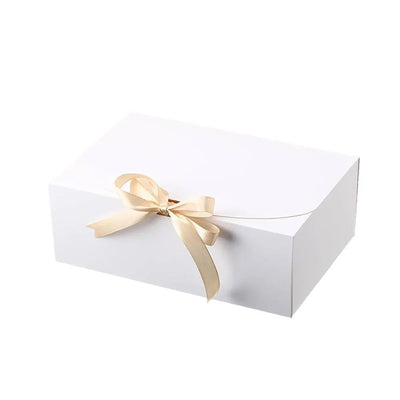 20 Pcs Holiday Party Gift Boxes Festive Packaging Box Set Foldable Kraft White - White