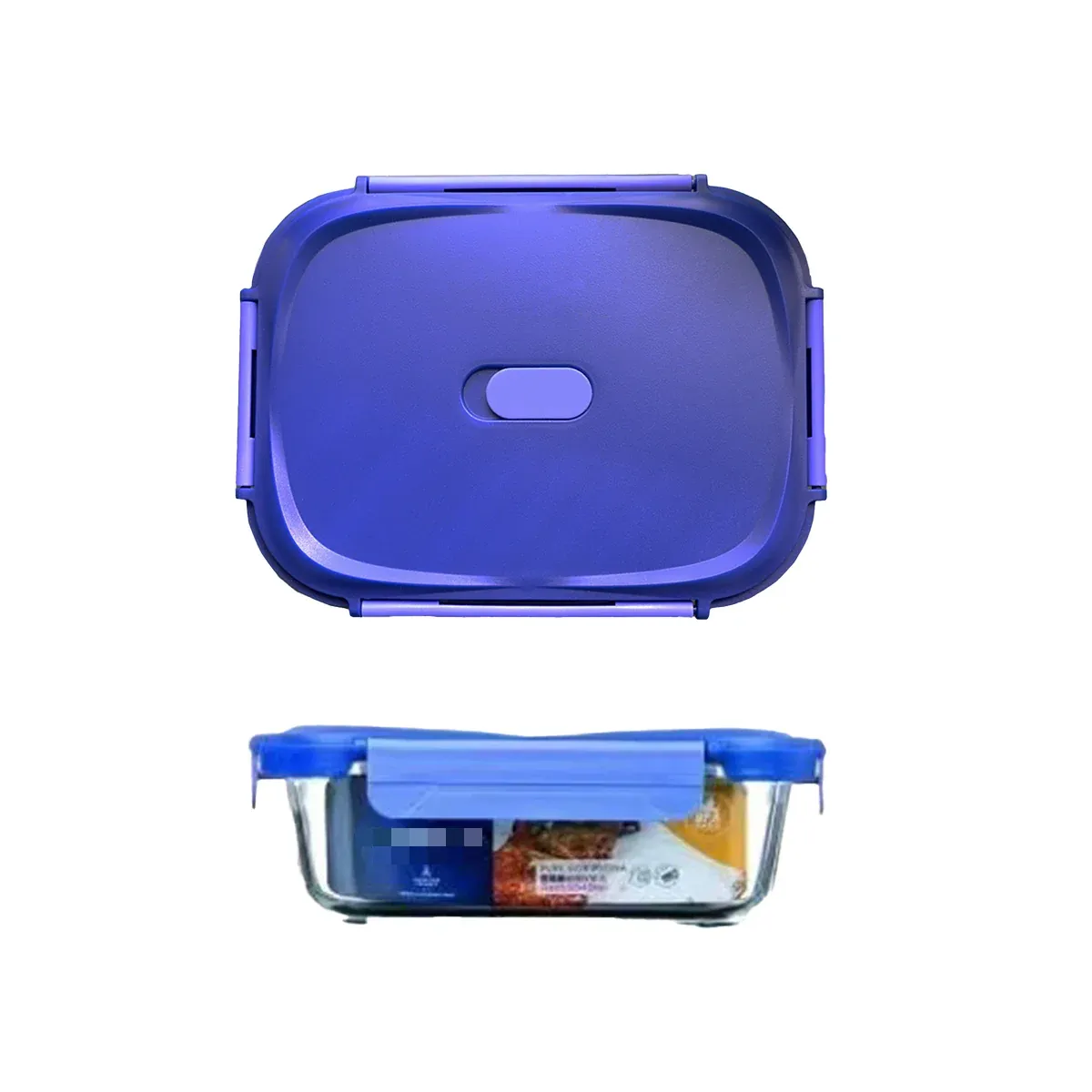 Glass Food Storage Container 1040ml Lunch Bento Box with Lid
