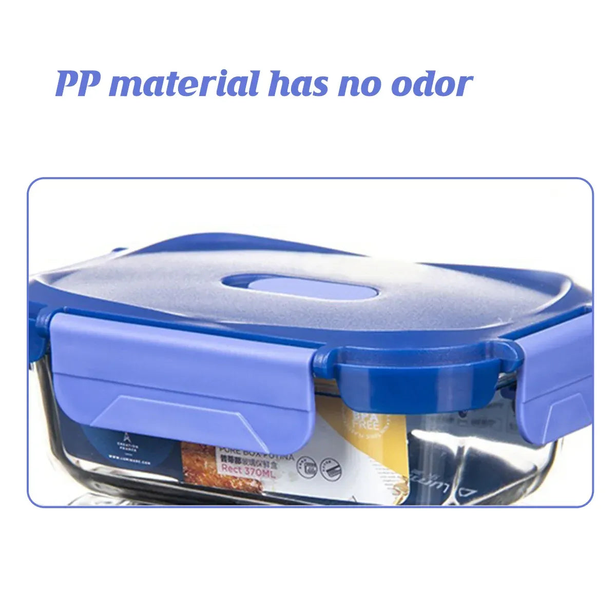 Glass Food Storage Container 1040ml Lunch Bento Box with Lid