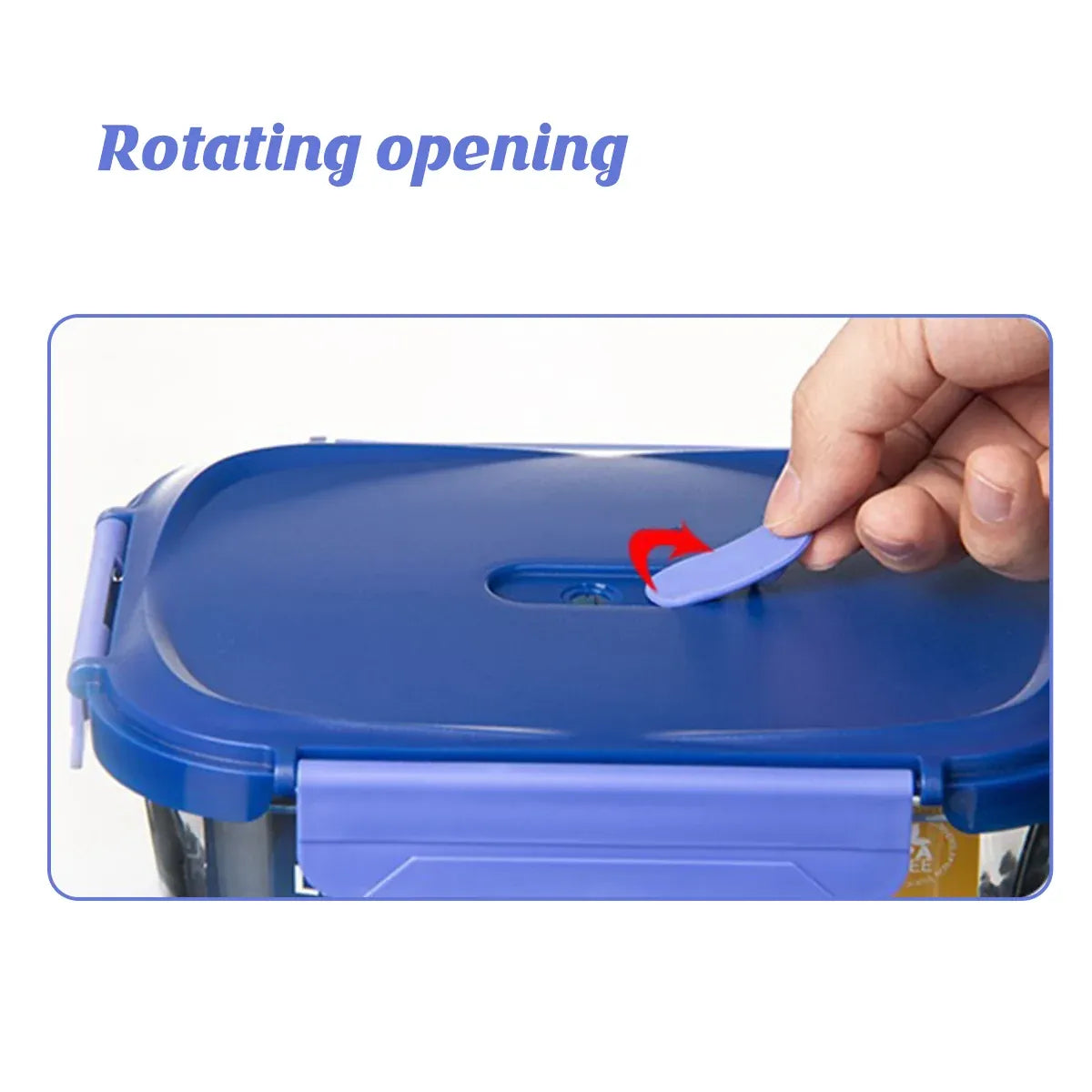 Glass Food Storage Container 1040ml Lunch Bento Box with Lid