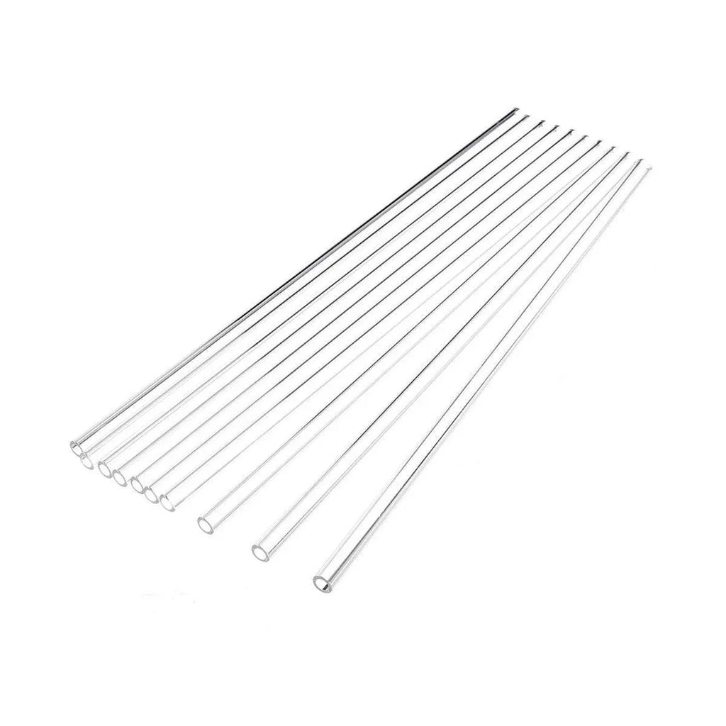 Clear Borosilicate Glass Drinking Straws, 20 Pack