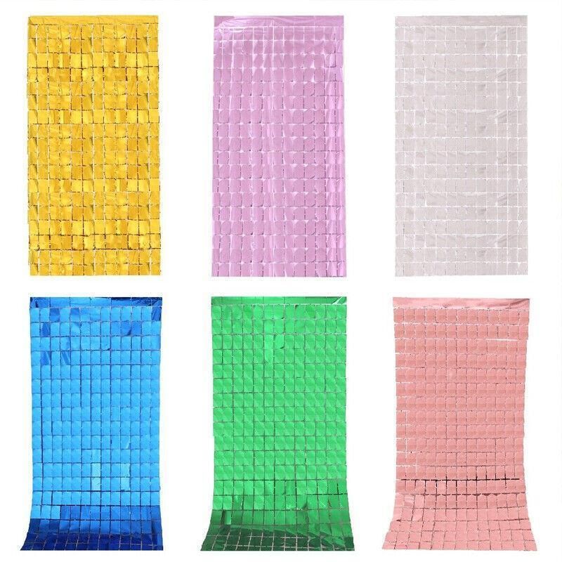 Tinsel Foil Curtain Backdrop, 1 x 2 m