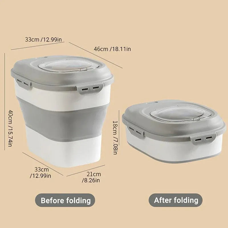 Large Capacity Pet Food Storage Box Foldable Design