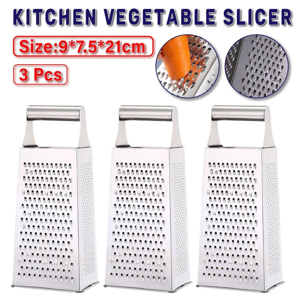 Stainless Steel Handheld Graters, Set of 3